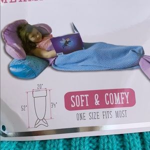 Kids Mermaid Snuggle Sack Blanket – Teal & Coral – Cozy Tail Throw